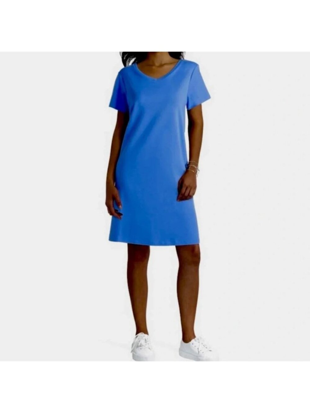 NEW Isaac Mizrahi New York Blue T-Shirt Dress Cotton - Medium
